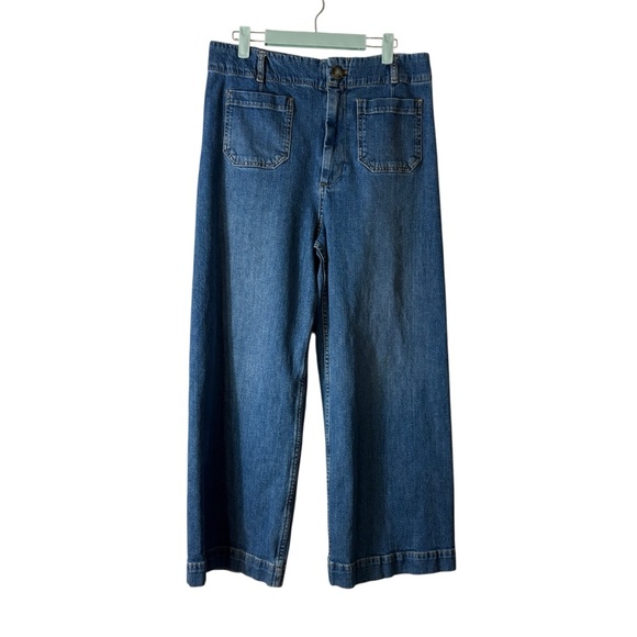 Pilcro Denim - Anthropologie Pilcro Skipper Blue Wide Leg Jeans 31/10